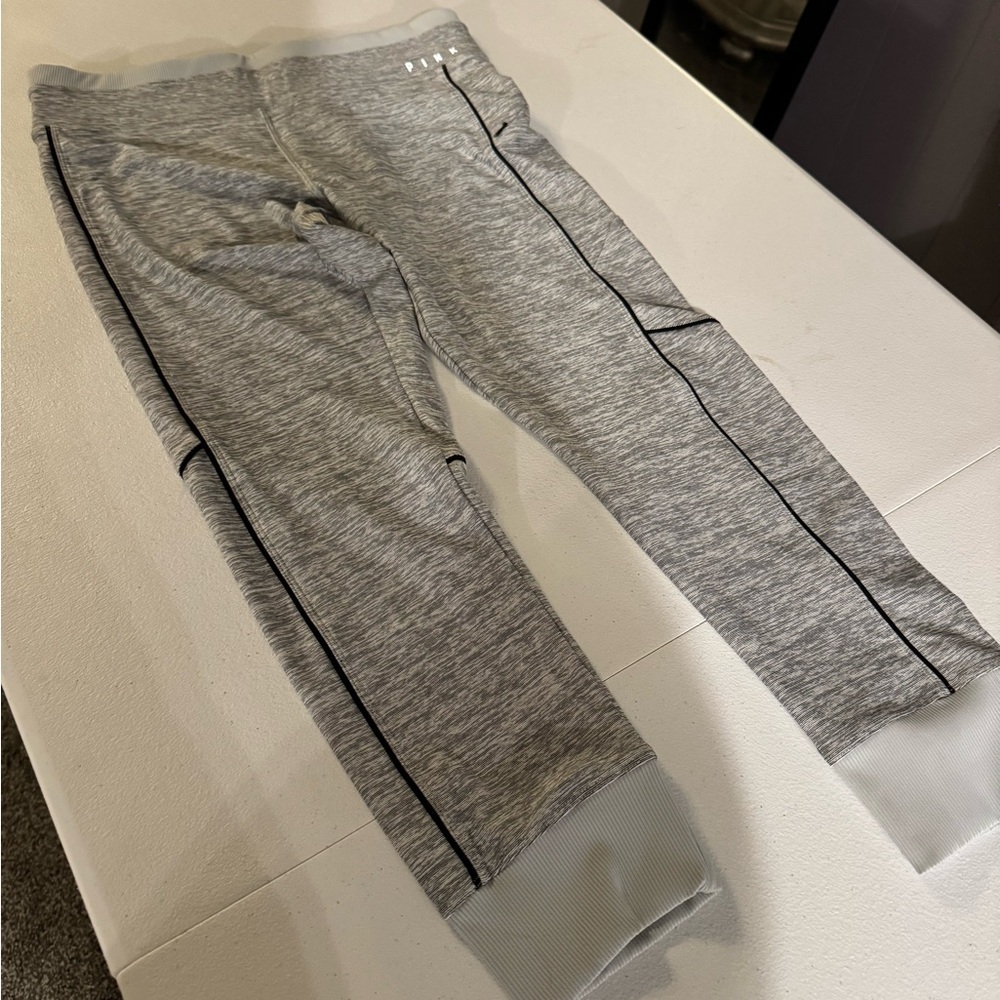 PINK Victoria's Secret Gray Leggings with Elastic Waistband